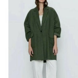 Zara Rustic Oversized jacket NAVY